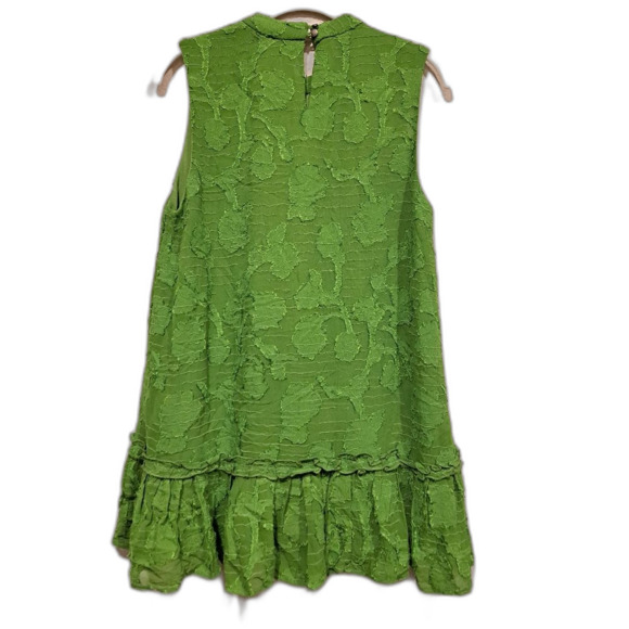 Soft Surroundings Green Sleeveless Blouse Lace Ruffles Lined Viscose Women's S - Picture 4 of 6